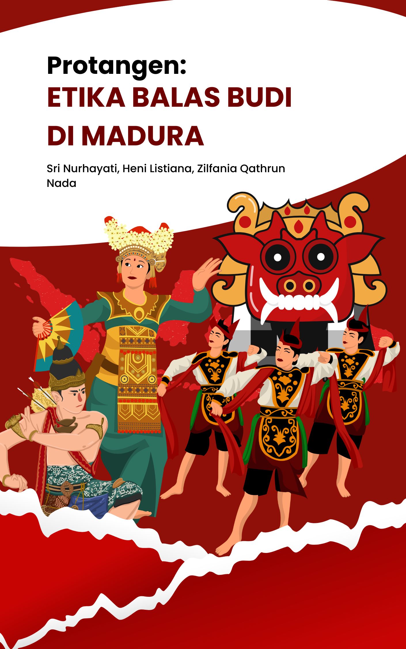 Sampul Buku Seni Budaya Indonesia Ilustrasi Merah